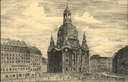 Dresden Frauenkirche Kat. Dresden Elbe