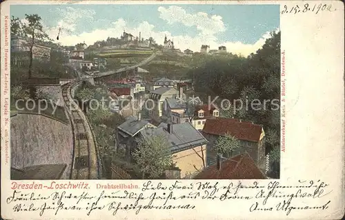 Loschwitz Drahtseilbahn Kat. Dresden