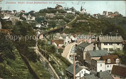 Loschwitz Weisser Hirsch Drahtseilbahn Louisenhof  Kat. Dresden