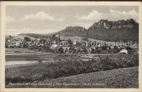 Papstdorf Fels Papststein Kat. Gohrisch