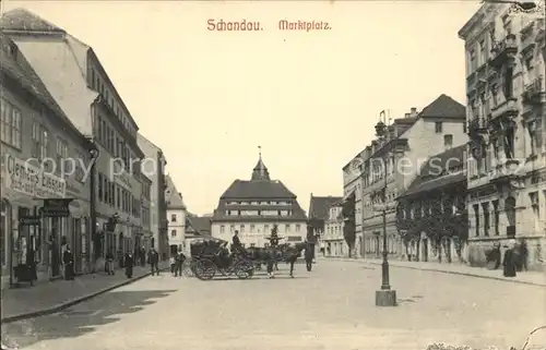 Bad Schandau Marktplatz Pferdekutsche Kat. Bad Schandau