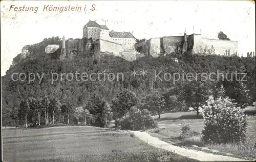 Koenigstein Saechsische Schweiz Festung Kat. Koenigstein Saechsische Schweiz