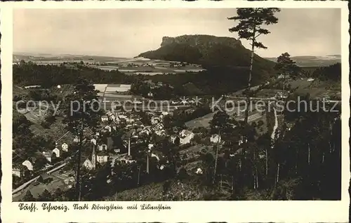 Koenigstein Saechsische Schweiz Lilienstein Kat. Koenigstein Saechsische Schweiz