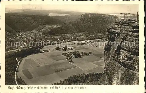 Koenigstein Saechsische Schweiz Stadt Festung Kat. Koenigstein Saechsische Schweiz