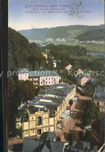 Bad Schandau Blick von der Schlossbastei Kat. Bad Schandau