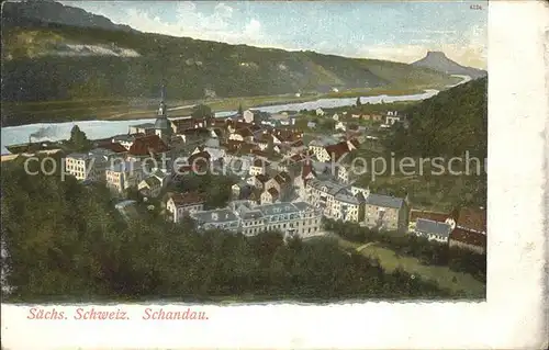 Bad Schandau Totalansicht Zeichnung Kat. Bad Schandau