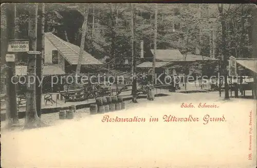 Bad Schandau Restauration im Uttenwalder Grund Kat. Bad Schandau