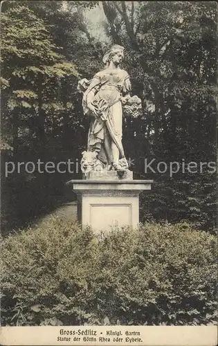 Grosssedlitz Koeniglicher Garten Statue Goettin Rhea  Kat. Heidenau