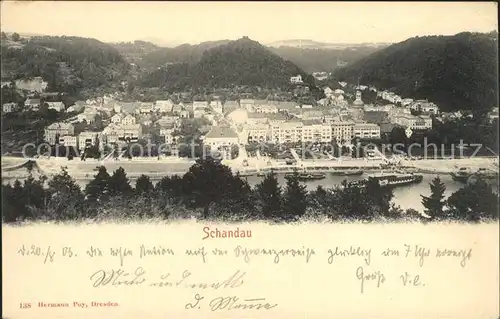 Schandau Bad Stadtansicht Kat. Bad Schandau