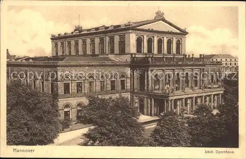 Hannover Staedt Opernhaus Kat. Hannover