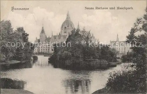 Hannover Neues Rathaus und Maschpark Kat. Hannover