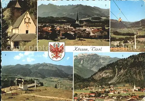 Koessen Tirol Wallfahrt Klobenstein Kampenwand Unterberg Lift Bergstation Scheibenwaldhuette Wilder Kaiser Kat. Koessen
