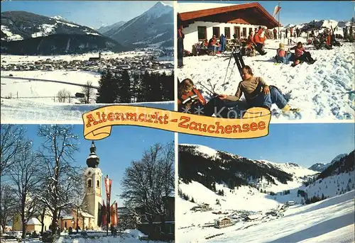 Altenmarkt Pongau Panorama Skihuette Kirche  Kat. Altenmarkt im Pongau