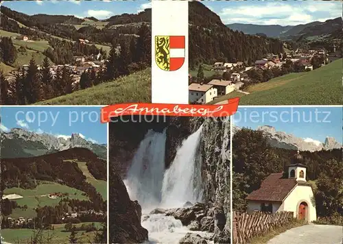 Annaberg Lungoetz Ortsansichten Wasserfall Kapelle Kat. Annaberg Lungoetz Lammertal