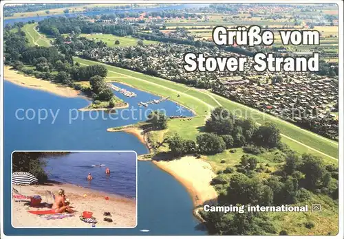 Drage Stover Strand Fliegeraufnahme Camping Kat. Drage