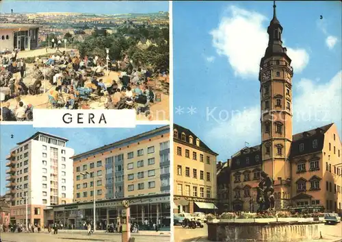 Gera Cafe Osterstein Strasse der Republik Rathaus Kat. Gera