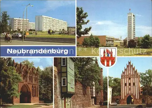 Neubrandenburg Karl Marx Platz Haus der Kultur und Bildung Treptower Tor Wiekhaeuser Kat. Neubrandenburg