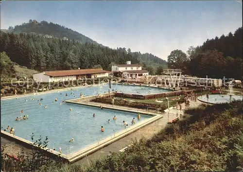 Lindenfels Odenwald Schwimmbad Kat. Lindenfels