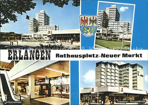 Erlangen Rathausplatz und Neuer Markt Kat. Erlangen