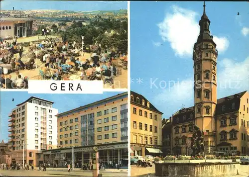 Gera Cafe Osterstein Strasse der Republik Rathaus Kat. Gera