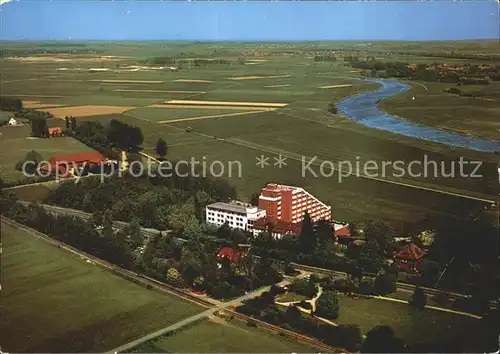 Petershagen Weser Fliegeraufnahme Bad-Hopfenberg / Petershagen /Minden-Luebbecke LKR