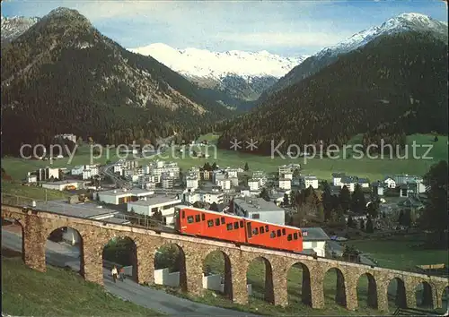Davos GR Parsennbahn Viadukt Seehorn Pischahorn Kat. Davos