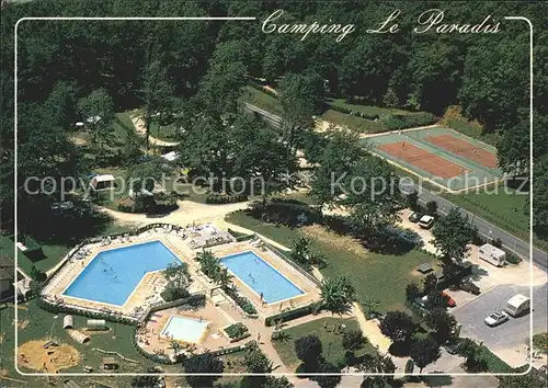 Saint Leon sur Vezere Camping Le Paradis Fliegeraufnahme Swimmingpool Tennis Kat. Saint Leon sur Vezere