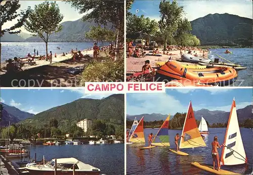 Tenero Campo Felice Camping Strandpartien Surfschule / Tenero /Bz. Locarno