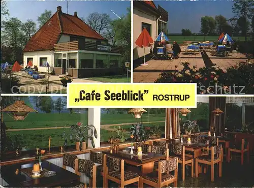 Bad Zwischenahn Cafe Seeblick Rostrup Terrasse Gastraum Kat. Bad Zwischenahn