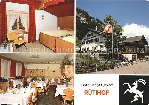 Litzirueti Hotel Restaurant Ruetihof Zimmer Gaststube Kat. Litzirueti Arosa