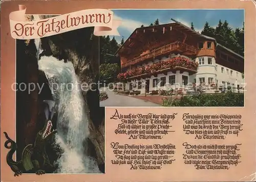 Bayrischzell Historischer Gasthof zum Feurigen Tatzelwurm Kat. Bayrischzell