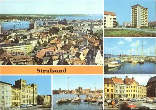 Stralsund Mecklenburg Vorpommern Panorama Leninplatz Hafen Heinrich Heine Ring Alter Markt Kat. Stralsund