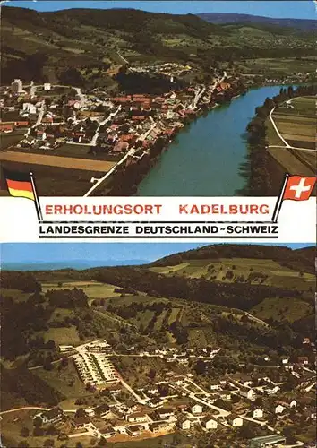 Kadelburg Landesgrenze Deutschland Schweiz Fliegeraufnahme Kat. Kuessaberg