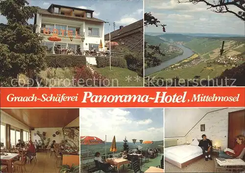 Graach Schaeferei Panoramahotel Mittelmosel Gastraum Terrasse Zimmer Kat. Graach an der Mosel