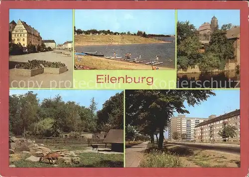 Eilenburg Markt Naherholungsgebiet Sorbenburg Tierpark Ost Vorstadt Kat. Eilenburg