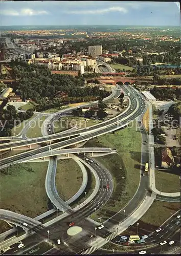 Berlin Stadtautobahnverteiler vor der Avus Fliegeraufnahme Kat. Berlin