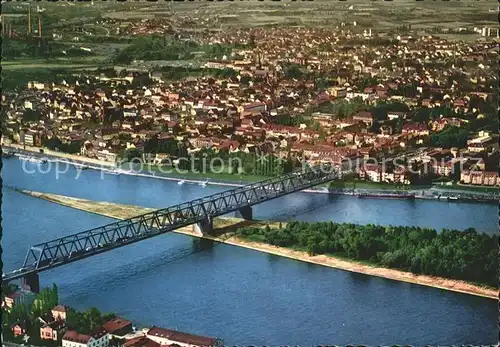 Neuwied Rhein Rheinbruecke Fliegeraufnahme Kat. Neuwied