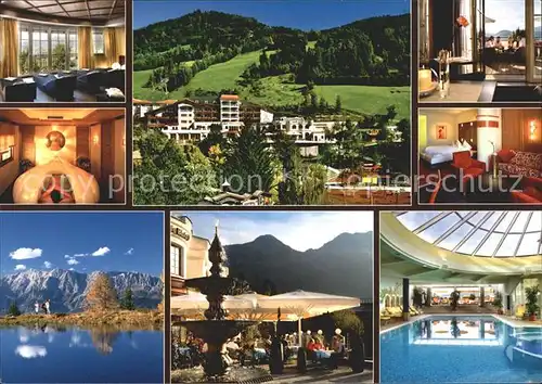 St Johann Tirol Alpina Wellness und Sporthotel Gastraeume Bar Swimmingpool Freiterrasse Zimmer Kat. St. Johann in Tirol