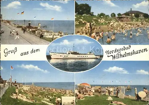 Wilhelmshaven Promenade Strandpartien Baederschiff Ruestringen Kat. Wilhelmshaven