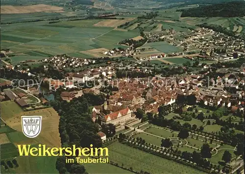 Weikersheim im Taubertal Fliegeraufnahme Kat. Weikersheim
