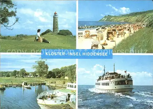 Kloster Hiddensee Leuchtturm Strandpartie Hafen Faehre Kat. Insel Hiddensee