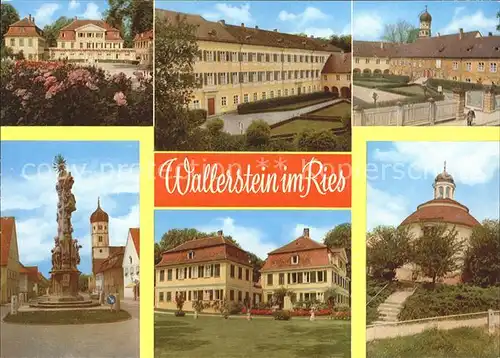 Wallerstein im Ries Schloss Teilansichten Denkmal Kapelle Kat. Wallerstein
