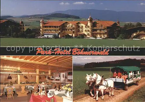 Warzenried Park Hotel Boehmerwald Gastraum Pferdewagen Kat. Eschlkam