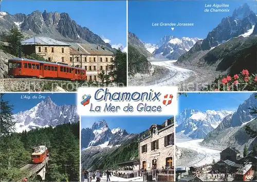 Chamonix La Mer de Glace Decouverte du site du Montenvers et du Chemin de Fer a cremaillere Kat. Chamonix Mont Blanc