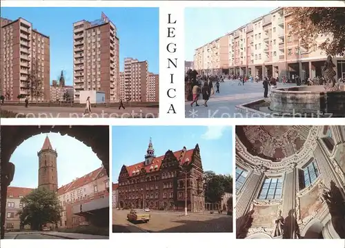 Legnica Ulica Mlynarska Fragment Rynku Zamek Piastowski Urzad Wojewodzki i Miejski Fragment mauzoleum Piastow Slaskich Kat. Liegnitz Niederschlesien