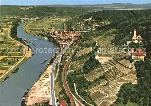 Neckarzimmern Fliegeraufnahme Kat. Neckarzimmern