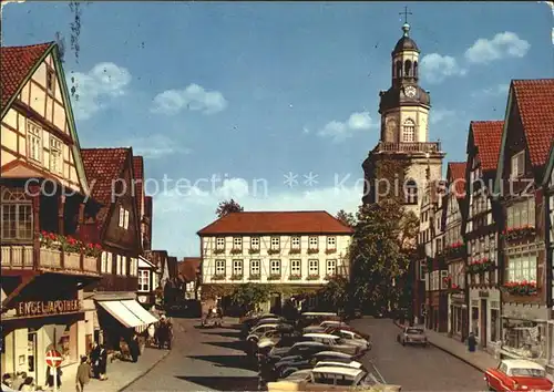 Rinteln Marktplatz mit Kirche Kat. Rinteln