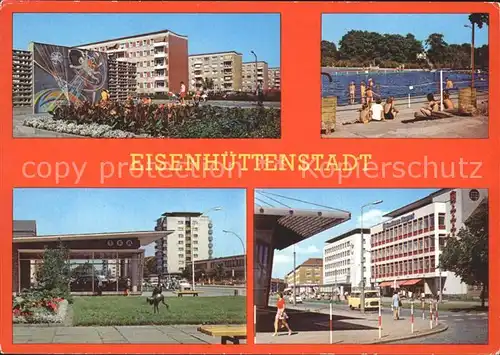 Eisenhuettenstadt Wohnkomplex Froebelring Schwimmbad Leninalle Str der Republik Kat. Eisenhuettenstadt