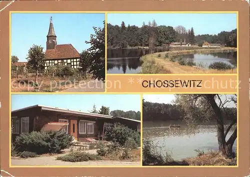 Chossewitz Dorfkirche Klingeteich Bungalowsiedlung Chossewitzer See Kat. Friedland Mark