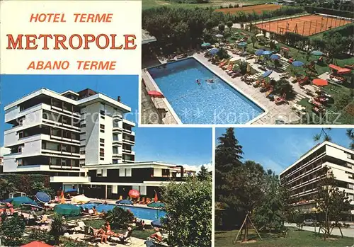 Abano Terme Hotel Terme Metropole Swimmingpool Tennisplatz Kat. Abano Terme